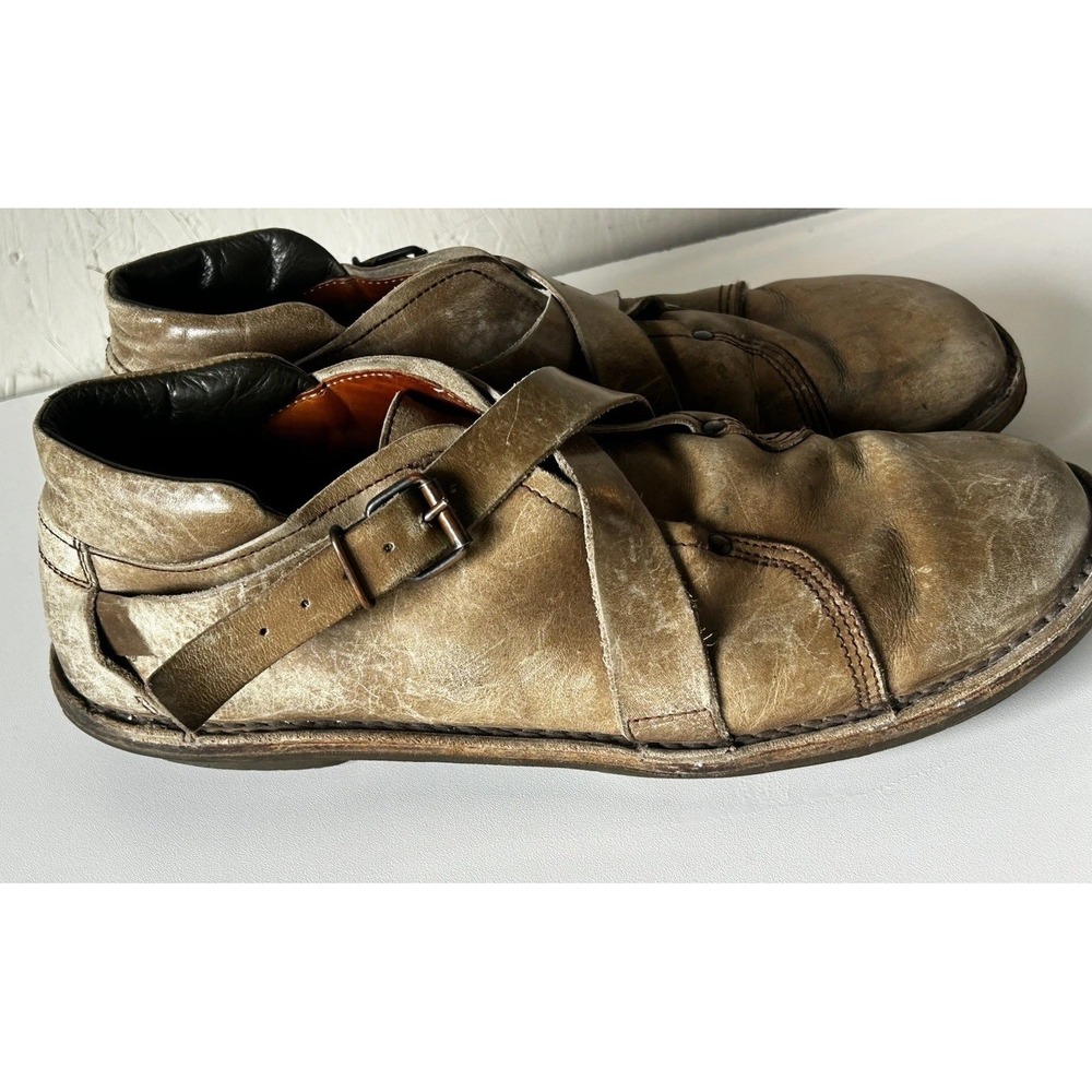 Trippen A. Spaeth / M. Oehler Distressed Brown Leather Straps - Picture 8 of 13